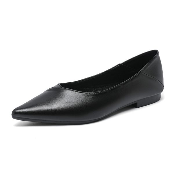 Work shoeswomen's flat soles, professional soft soles, pumps, office commuter interviews, single shoes, pointed toes, versatile dress shoes, work shoes - Image 5