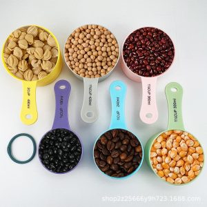 Complete baking measuring cup set, cake tools, measuring spoon, plastic measuring spoon, with graduation, kitchen ingredient spoon, many types
