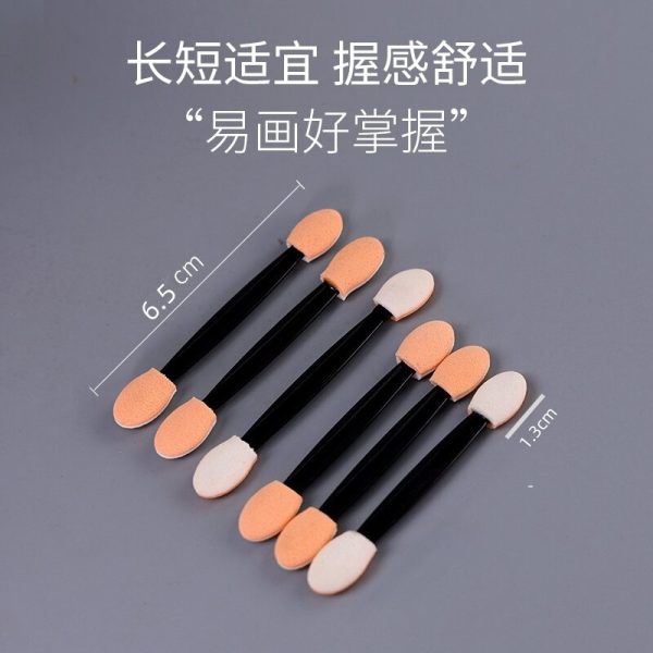 Factory Cross-border Eyeshadow Stick Double Head Latex Cotton Sponge Brush 6.5CM Makeup Tools 50 Pcs Bag Nail Art Blending - Image 3