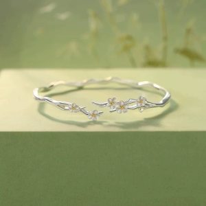 Bracelet, jasmine opening bracelet, women's new Chinese design, niche exquisite, literary and art, light luxury, versatile and high-end