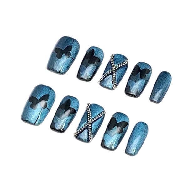 Pure handmade wearable nail national style chain high-end wearable nail stickers source factory wholesale light therapy nail fake nails - Image 5
