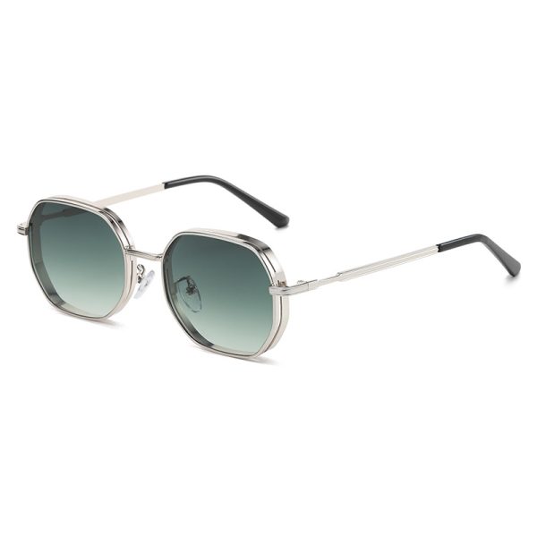 Personality New Retro Round Frame Metal Fashion Women's Sunglasses Trendy gradient lenses are versatile and simple sunglasses - Image 2