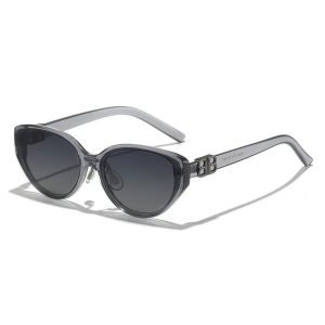 Retro cat-eye sunglasses women's high-end sense is suitable for square face sunscreen glasses seaside anti-UV men's sunglasses