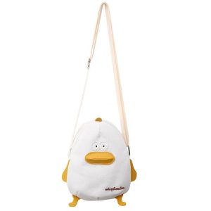 Summer cute crossbody bag small fresh mini student soft girl cartoon chick bag Japanese sail splicing small square bag