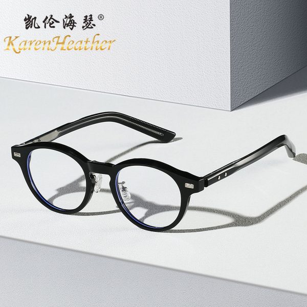 New TR90 frame pin sunglasses 28033 versatile rivet sunglasses street photography versatile anti-blue light flat light mirror - Image 5