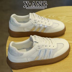 Genuine leather dextero shoes women's mesh breathable soft soled small white shoes 2025 summer new casual sneakers Forrest Gump shoes