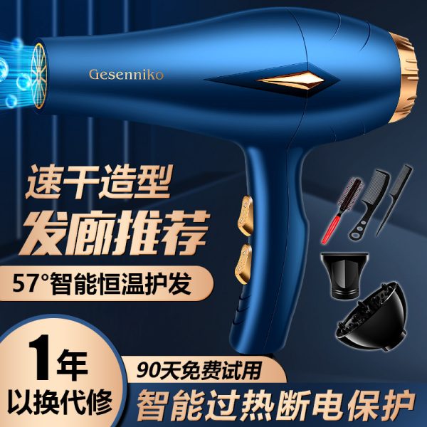 New barber shop constant temperature high wind power hair dryer blue light fast drying hair care high power household hair dryer batch hair - Image 3