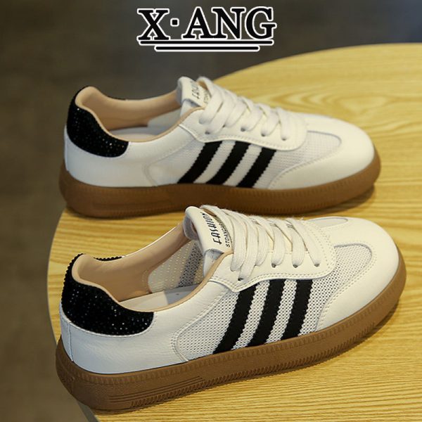 Genuine leather dextero shoes women's mesh breathable soft soled small white shoes 2025 summer new casual sneakers Forrest Gump shoes