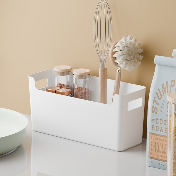 Kitchen cabinet door inside storage box wall hanging free punching cabinet inner plastic film hanger bathroom toilet shelf - Image 3