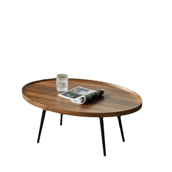 Carefully selected manufacturers light luxury Nordic small apartment living room coffee table simple modern home creative side table oval table - Image 5