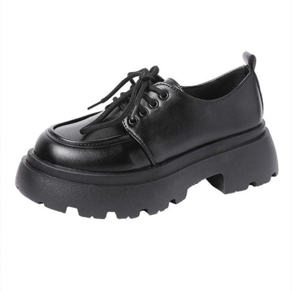 British-style platform small leather shoes women's versatile loafers 2023 autumn new slip-on soft-soled Mary Jane single shoes - Image 5