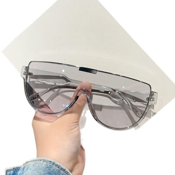 Sunglasses women's face-showing little women's sunglasses 2025 new high-end fashion Internet celebrity trend lower half frame glasses for men - Image 5