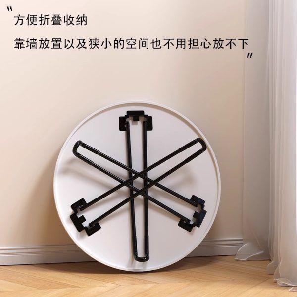 Small coffee table balcony small table rack living room side table minimalist small round table bedside few net red small round table - Image 3