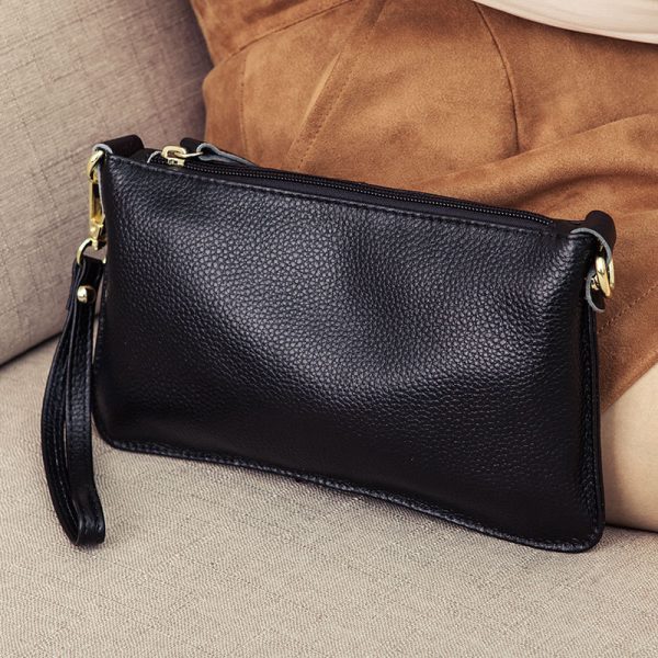 Women's Clutch Bag 2023 New Trendy Leather Clutch Bag Female Small Bag Clutch Bag Soft Leather Simple Mini Small Satchel Bag