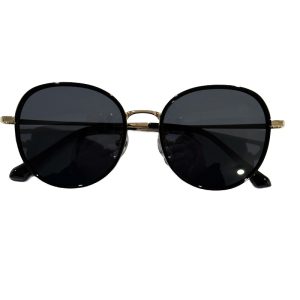 P28119 Japanese and Korean hot selling sweet round frame sunglasses female manufacturer mixed batch out of the street to pose for high-end dark brown tea sunglasses