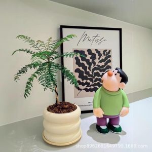 23CM Fat Tiger Figure Desktop Ornaments, Home Decorations, Entrance Entrance, Living Room, Interior Decorations