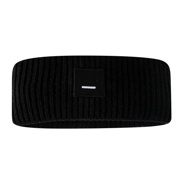 AC Nordic Smiley Headband Hooded Women's Wool Autumn and Winter Tide Versatile Knitted Warm Wide Rim Men's Fashion Sports Headband - Image 2