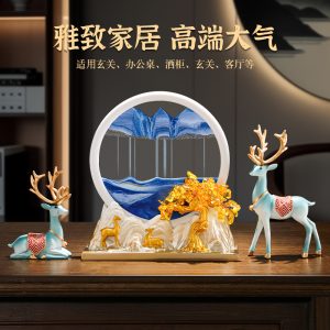 Fortune deer, quicksand paintings, ornaments, home living room, wine cabinet, decorations, entrance, TV cabinet, new house, housewarming, new home gifts