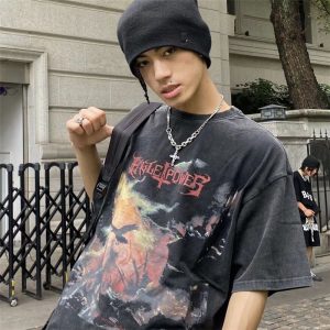 New trendy cross necklace men's trendy hip-hop high-end fashion brand boys niche design versatile ornament pendant