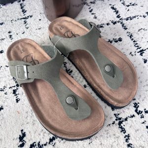 Women's new sandals, cowhide, genuine leather, cork, summer flip-flops, wooden slippers, beach shoes, clip feet, beach non-slip