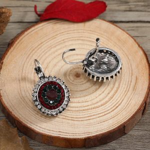 Retro bohemian ethnic style full of diamonds French buckle earrings stud earrings accessories AliExpress ebay hot sale