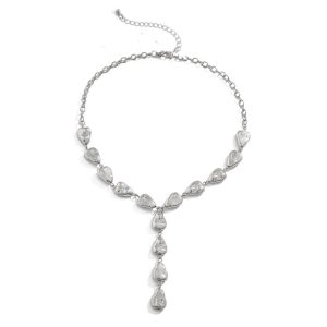 New cross-border irregular baroque Y-shaped clavicle chain ins high-end niche water drop pendant necklace for women