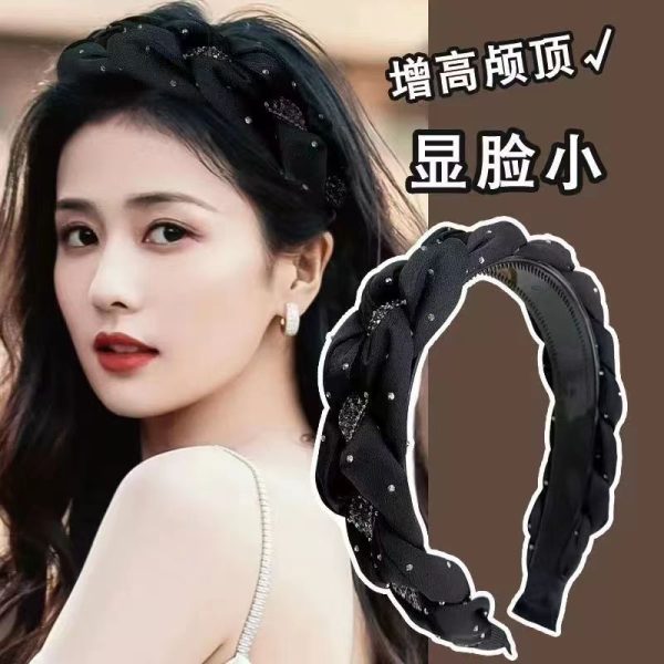 Exclusively for gypsophila rhinestone head hoop with teeth, non-slip braids, face washing, hairpins, headwear, twist headbands, bows