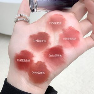 Gegebear matte lip glaze low saturation plain makeup domestic velvet matte nude lipstick student party beauty moisturizing
