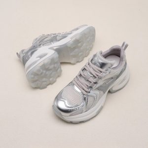 Full soft leather ~ thick sole inner heightened casual sneakers women's 2025 spring new mesh breathable fashion dad shoes