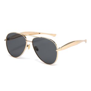 2025 New Toad Mirror Women's Aviator Large Frame Sunglasses Metal Frame High-end Retro Personality Sunglasses for Men