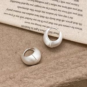 French elegant matte gold brushed water drop earrings copper plated real gold simple and high-end versatile earrings for women