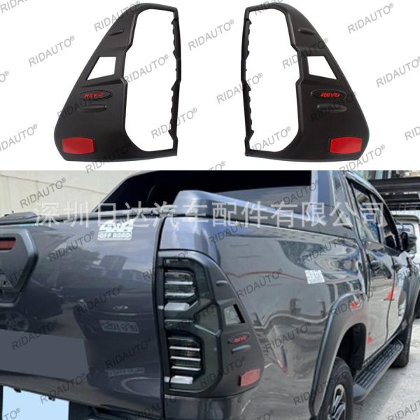 Suitable for Toyota Hilux HILUX 2021+ high-end modified REVO full set of dumb black lampshade handle lampshade - Image 3