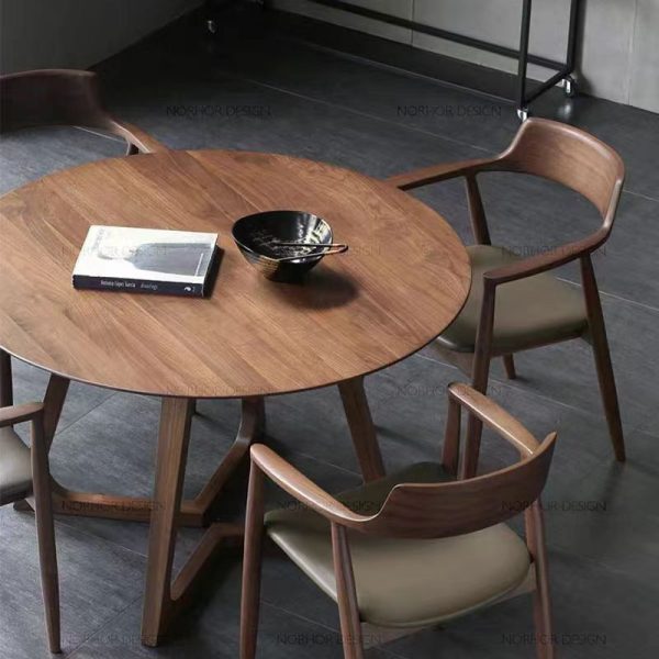 Nordic round table dining table simple modern balcony dining table chairs combination home negotiation small apartment table living room round - Image 3