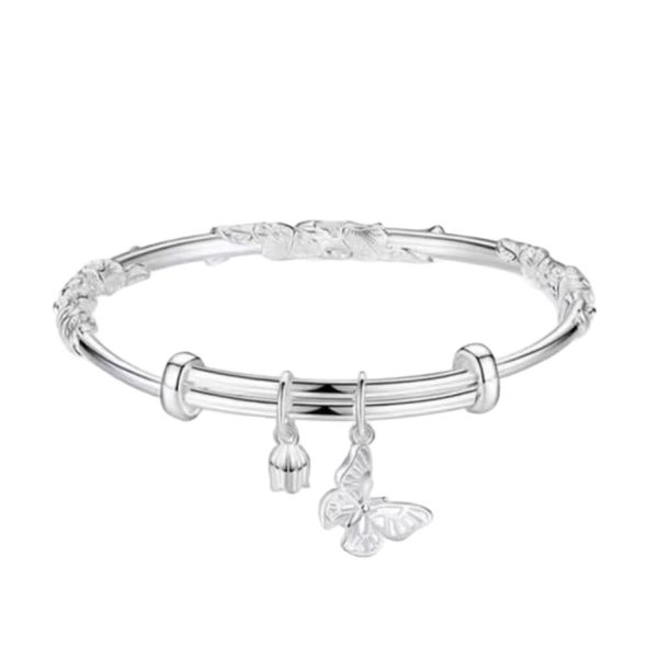 New flower brocade bracelet butterfly flower pendant niche simple temperament bracelet versatile literary and artistic retro bracelet - Image 5