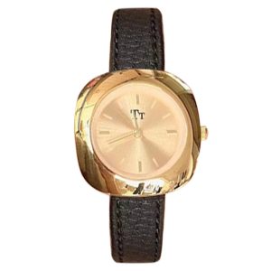 TT Tianta new cowhide Douyin popular mid-hand French retro women's gold net red belt ladies watch wholesale