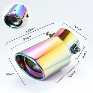 Automobile tailpipe modification universal stainless steel muffler exhaust hood decoration single-pipe car exhaust pipe universal tailpipe