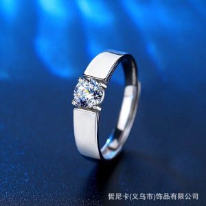 New fashion men's rings, classic atmosphere, simple and handsome, cool wedding rings, couple rings, wedding diamond rings, props, wedding dresses