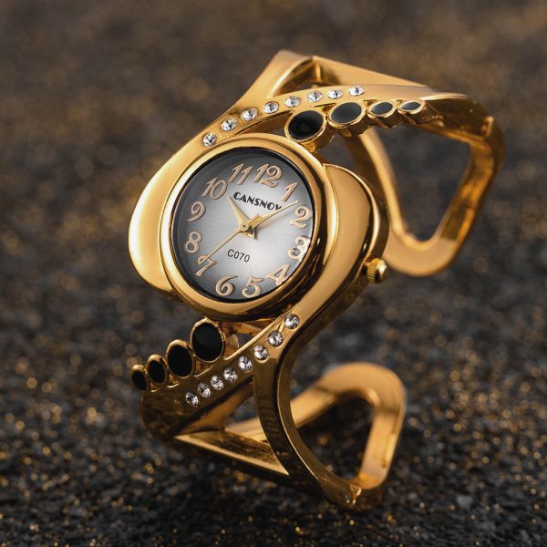 AliExpress watch women's watch women's diamond-encrusted bracelet watch high-end fashion girls' cut-out watch - Image 2