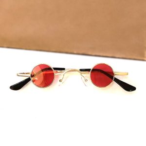 Punk round retro sunglasses, men's and women's ultra-small frames, traitors, hip-hop, concave sunglasses, prince glasses