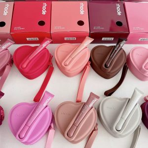 Hailey's same rhode lipstick, lip gloss, love silicone bag, small change, heart-shaped cosmetic bag, e-cigarette bag