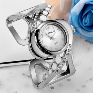AliExpress watch women's watch women's diamond-encrusted bracelet watch high-end fashion girls' cut-out watch
