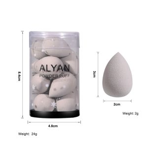 ALYAN Mini Beauty Egg Cylinder 10 pcs Soak water to get bigger Wet and Dry Makeup Sponge Puff Foundation BB