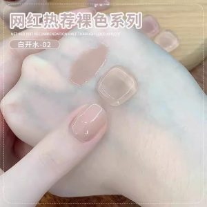 Ice permeable skin nail polish glue 2025 popular white jade grease Zhen Huan nude nail salon special wholesale
