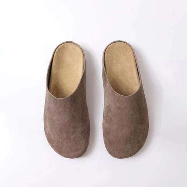2025 new lazy slippers toe half slippers women's summer wear flat casual platform spring and autumn retro Birkenstocks - Image 4