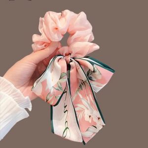 Sweet bow headband, new streamer headband, high-end high ponytail, hair rubber band, hair accessories, versatile headband