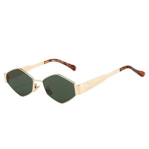 2025 New Vintage Diamond Small Face Sunglasses American Y2K Hip Hop Concave Shape Sunshade Photo Sunglasses Female