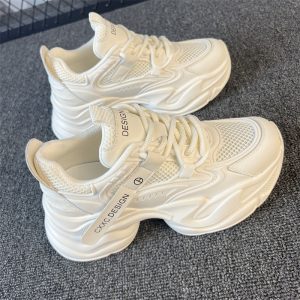 Mesh breathable inner height, versatile daddy shoes summer 2023 new small platform platform fried street women's shoes Internet celebrity super hot