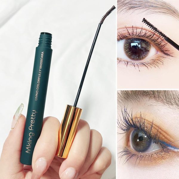 MK color mascara, women's slim long curl, super long non-smudge, long-lasting, waterproof, sweatproof, fine brush, one piece of drop-out - Image 3