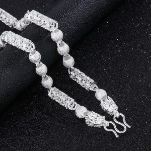 New high-quality fashion style trend men's beads simple jewelry high-end sense imperial chain light luxury jewelry necklace