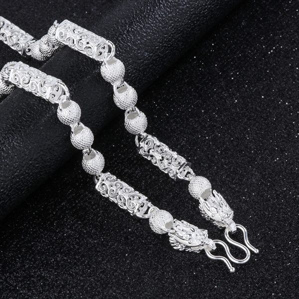 New high-quality fashion style trend men's beads simple jewelry high-end sense imperial chain light luxury jewelry necklace - Image 4